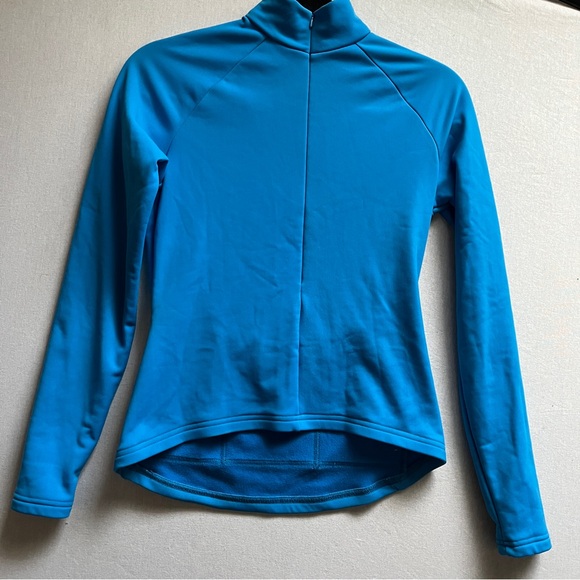 MEC Tops - MEC Women's Blue Fleece-Lined Cycling Jersey Jacket Size S Made in Canada